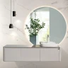 Тумба с раковиной Black&White Universe U915.1600R 160 R 9151601 подвесная Glossy light grey МДФ / ЛДСП