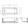 Акриловая ванна BelBagno 170x73 R BB712-1700-730-R без гидромассажа