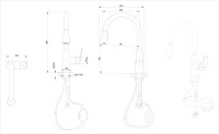 Смеситель для кухни Bravat Rhein F7460564CP-ENG Хром латунь