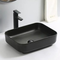 Раковина-чаша Royce Crown 50 RCW-142203BL Черная матовая фаянс накладная