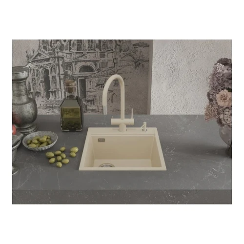 Кухонная мойка Rivelato Tesoro 50 TR-505-L beige scuro цвет Темно-бежевый
