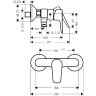 Смеситель для душа Hansgrohe Talis E 71760340 Шлифованный черный хром латунь на стену