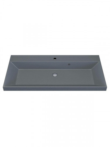 Тумба с раковиной Uperwood Tanos-Classic Quartz 100 3930421703 подвесная цвет Белый матовый Графит матовый