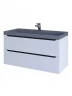 Тумба с раковиной Uperwood Tanos-Classic Quartz 100 3930421703 подвесная цвет Белый матовый Графит матовый