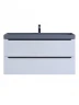 Тумба с раковиной Uperwood Tanos-Classic Quartz 100 3930421703 подвесная цвет Белый матовый Графит матовый