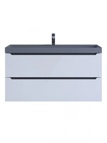 Тумба с раковиной Uperwood Tanos-Classic Quartz 100 3930421703 подвесная цвет Белый матовый Графит матовый