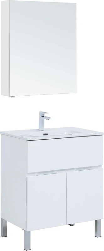 Комплект мебели для ванной Aquanet Алвита New 70 306170 цвет Белый матовый