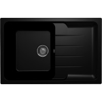 Кухонная мойка Ulgran Quartz Gerda 780-07 Уголь искусственный камень (литьевой мрамор) встраиваемый
