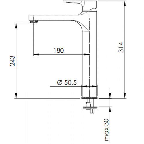 Смеситель для раковины Remer Winner W11L Хром латунь