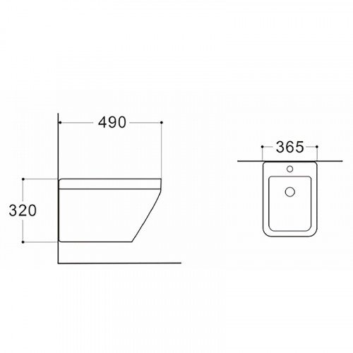 Биде Aquatek Лира AQ1055-00 подвесное Белое