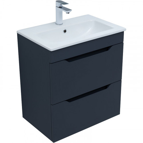 Тумба под раковину Aquanet Практика 60 330458 подвесная Маренго МДФ / ЛДСП