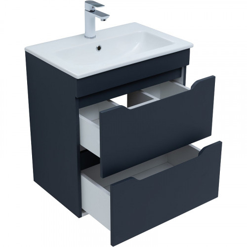 Тумба под раковину Aquanet Практика 60 330458 подвесная Маренго МДФ / ЛДСП