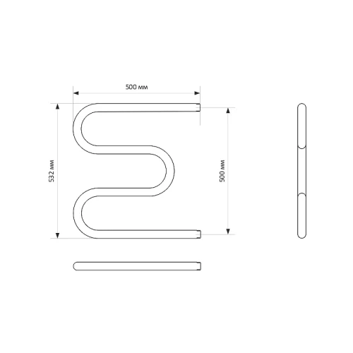 Водяной полотенцесушитель Mixline Simple M 50х50 556297 цвет Хром