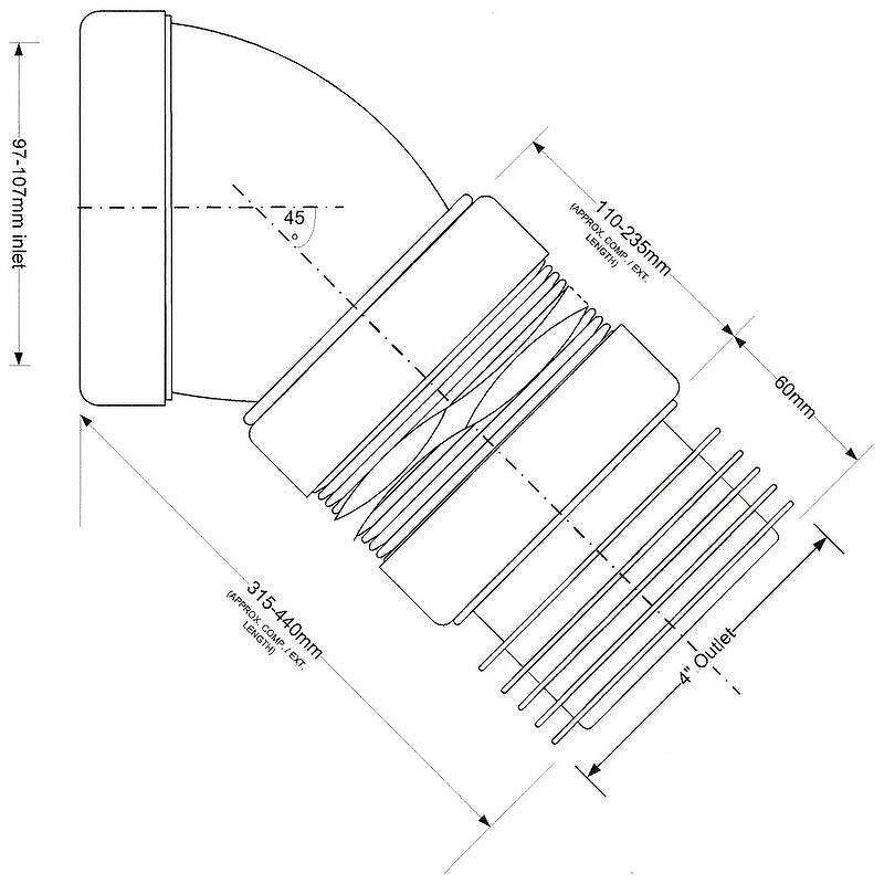 Фановая труба McAlpine MRWC-F16R цвет Белый