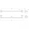 Полотенцедержатель Cezares Relax RELAX-TH-65-BORO Брашированное золото