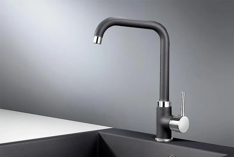 Смеситель для кухни Granula 0041 цвет Шварц