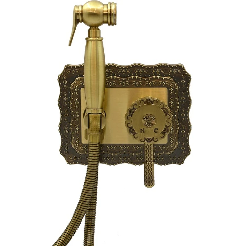 Гигиенический душ со смесителем Bronze de Luxe Windsor 10136 Бронза латунь на стену