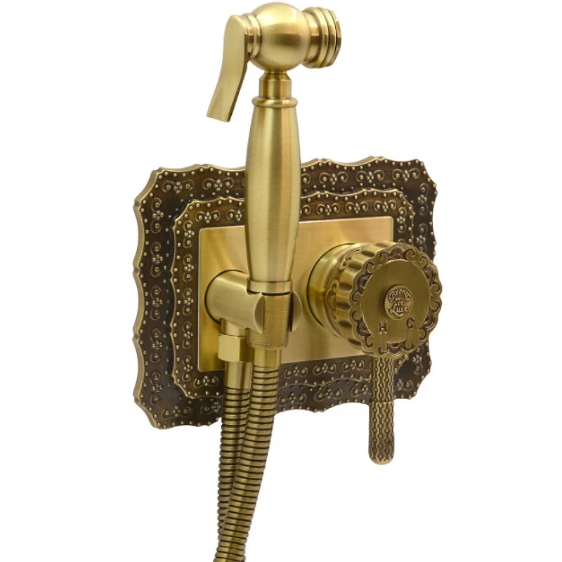 Гигиенический душ со смесителем Bronze de Luxe Windsor 10136 Бронза латунь на стену