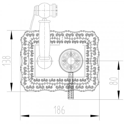 Гигиенический душ со смесителем Bronze de Luxe Windsor 10136 Бронза латунь на стену