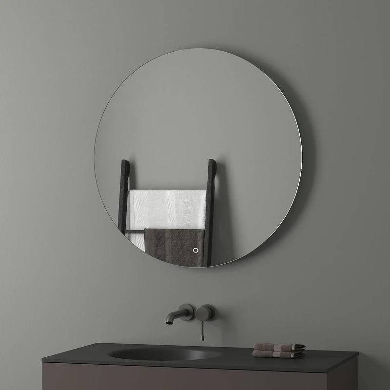 Зеркало Evoform Ledshine d80 BY 2655 с подсветкой 21 W - сенсорный выключатель - теплый белый свет стекло