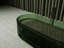 Ванна из полиэфирной смолы Abber Kristall 170х75 AT9708Emerald Зеленая без гидромассажа