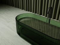 Ванна из полиэфирной смолы Abber Kristall 170х75 AT9708Emerald Зеленая без гидромассажа
