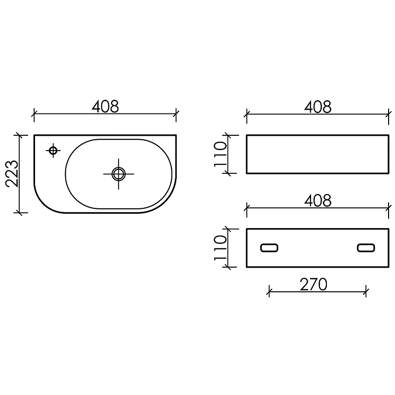 Раковина Ceramicanova Element 41 R CN6066R Белая