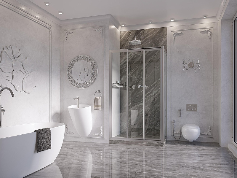 Душевая стенка Ambassador Forsa 80 80NX профиль Хром cтекло прозрачное