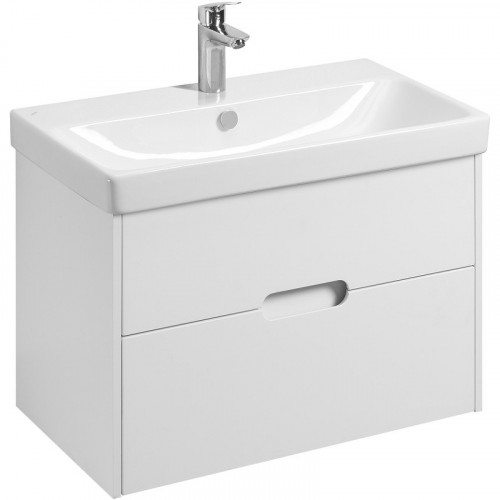 Тумба с раковиной Aquaton Оливия 80 1A2831K0OL010 подвесная Белая матовая МДФ / ЛДСП