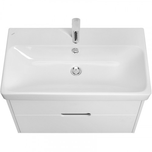 Тумба с раковиной Aquaton Оливия 80 1A2831K0OL010 подвесная Белая матовая МДФ / ЛДСП