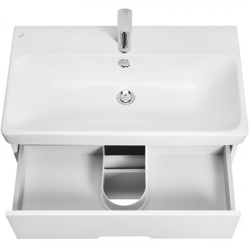 Тумба с раковиной Aquaton Оливия 80 1A2831K0OL010 подвесная Белая матовая МДФ / ЛДСП