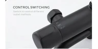 Душевая система Gappo G90 G2490-6 с термостатом Черная матовая латунь на стену