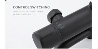 Душевая система Gappo G90 G2490-6 с термостатом Черная матовая латунь на стену
