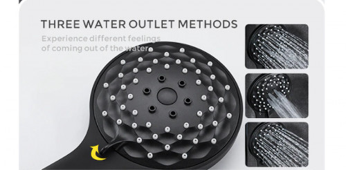 Душевая система Gappo G90 G2490-6 с термостатом Черная матовая латунь на стену