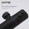Душевая система Gappo G90 G2490-6 с термостатом Черная матовая латунь на стену