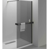 Душевая перегородка Vincea Walk-In HR 80 VSW-4HR800CGB профиль Черный матовый стекло тонированное