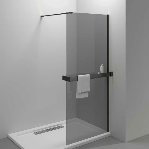 Душевая перегородка Vincea Walk-In HR 80 VSW-4HR800CGB профиль Черный матовый стекло тонированное