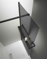 Душевая перегородка Vincea Walk-In HR 80 VSW-4HR800CGB профиль Черный матовый стекло тонированное