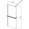 Душевая перегородка Vincea Walk-In HR 80 VSW-4HR800CGB профиль Черный матовый стекло тонированное