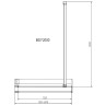 Душевая перегородка Vincea Walk-In HR 80 VSW-4HR800CGB профиль Черный матовый стекло тонированное