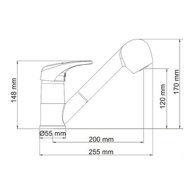 Смеситель для кухни WasserKRAFT Oder 6365 Хром латунь