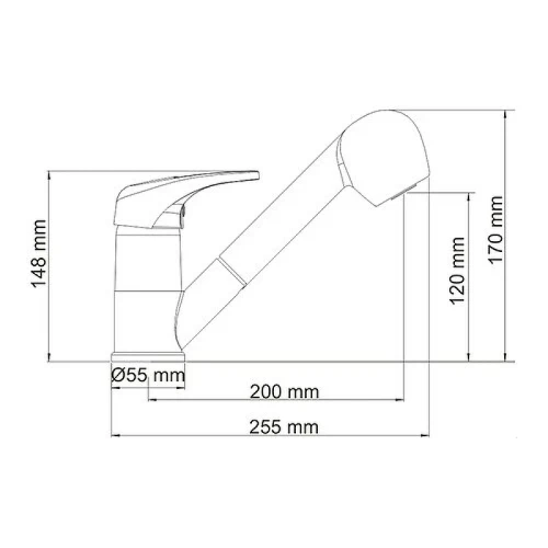 Смеситель для кухни WasserKRAFT Oder 6365 Хром латунь