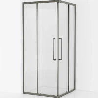 Душевой уголок Cezares Relax-304 80x80 RELAX-304-A-2-80-C-GM профиль Оружейная сталь стекло прозрачное
