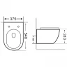 Унитаз Aquanet Cetus-BW Rimless 287008 подвесной с сиденьем Микролифт фаянс подвесной
