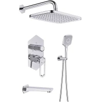 Душевая система Lemark Prizma LM3922C Хром латунь встраиваемый