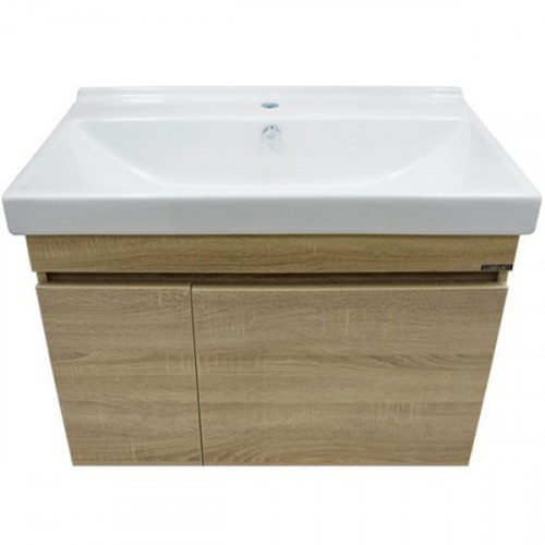 Тумба с раковиной Comforty Тромсе 80 00004142219 подвесная Дуб сонома МДФ / ЛДСП
