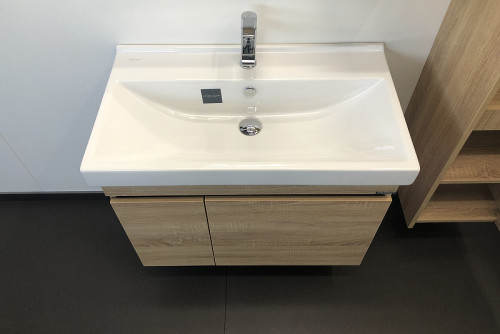 Тумба с раковиной Comforty Тромсе 80 00004142219 подвесная Дуб сонома МДФ / ЛДСП