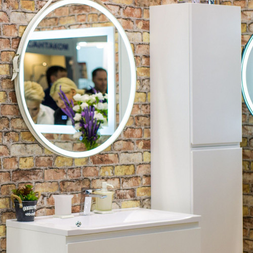 Шкаф пенал Art&Max AM-Bianchi-1500-2A-SO-BL подвесной Белый глянец МДФ / ЛДСП