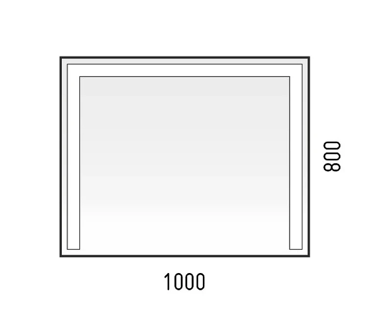 Зеркало Corozo Алано 100 SD-00001023 с подсветкой с сенсорным выключателем МДФ / ЛДСП, стекло