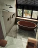 Душевая перегородка Maybah Glass MGD-264-6 990x1950 коннектор стена-стекло Черный стекло бронзовое